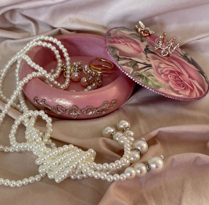 Rose & Butterfly Trinket Box