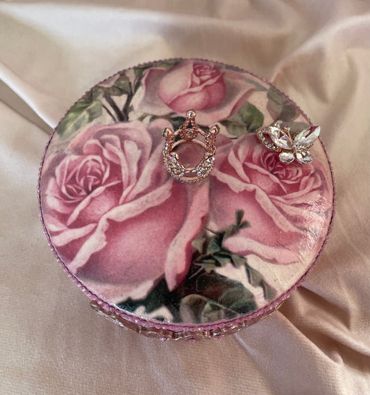Rose & Butterfly Trinket Box
