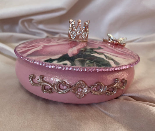 Rose & Butterfly Trinket Box