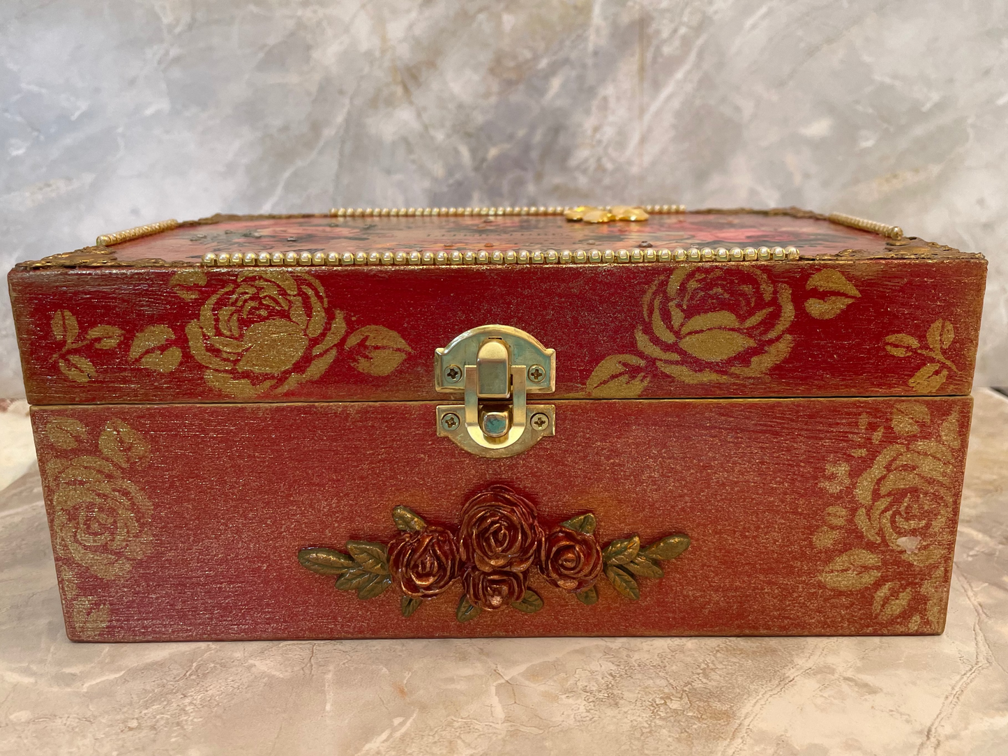 Handcrafted Butterfly & Rose Jewelry and Keepsake Box