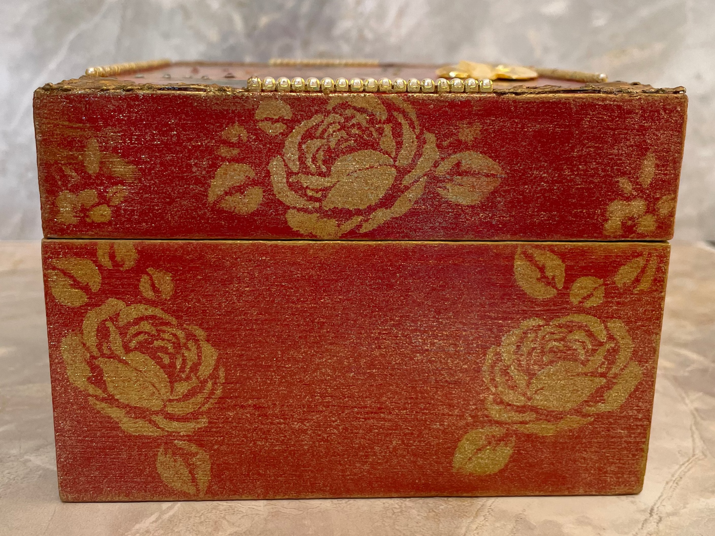 Handcrafted Butterfly & Rose Jewelry and Keepsake Box