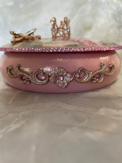 Rose & Butterfly Trinket Box