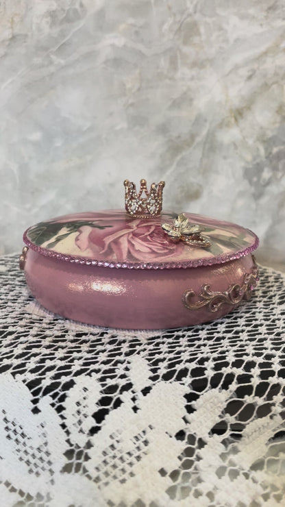 Rose & Butterfly Trinket Box